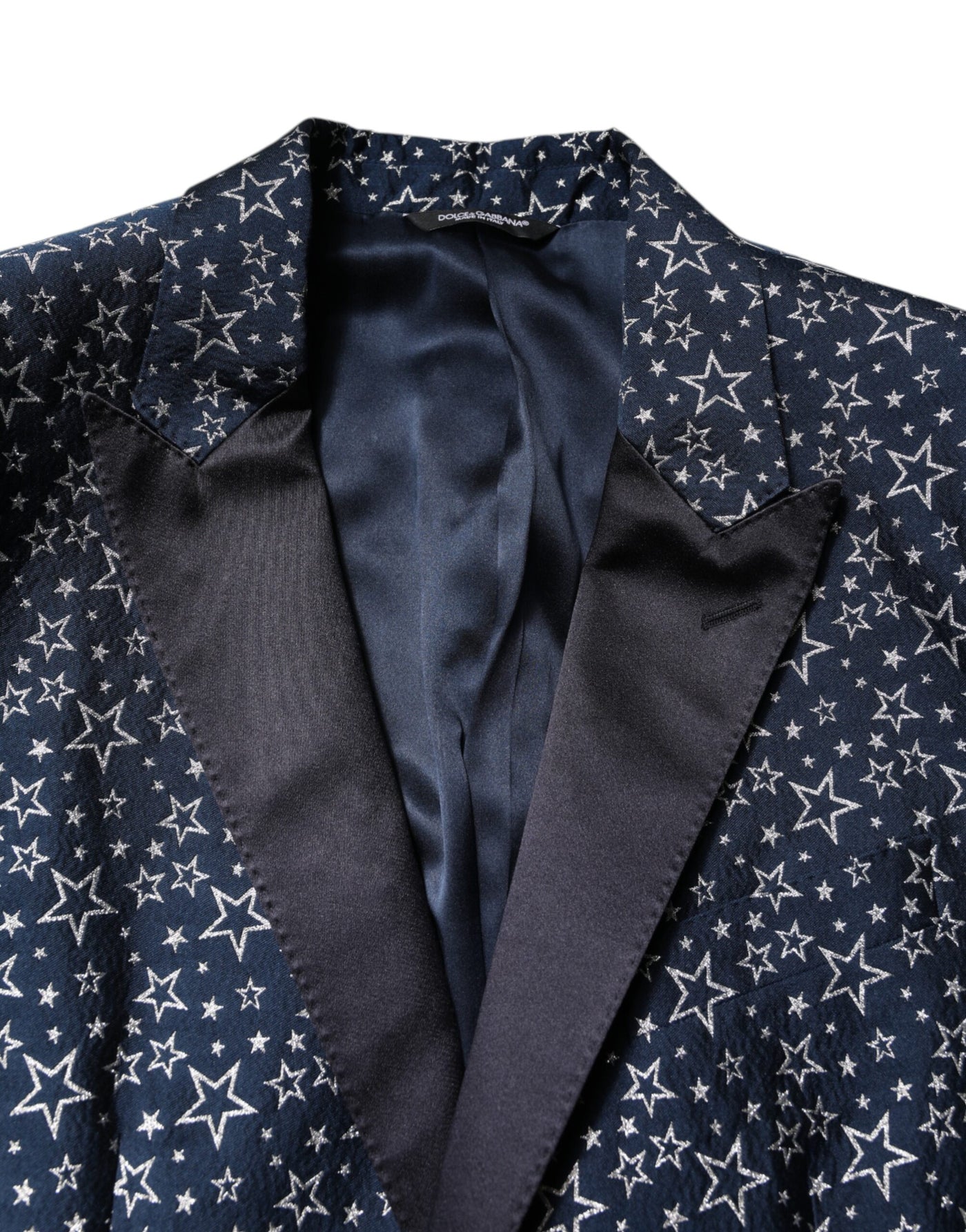 Dolce & Gabbana Blue MARTINI Star Jacquard 3 Piece Suit