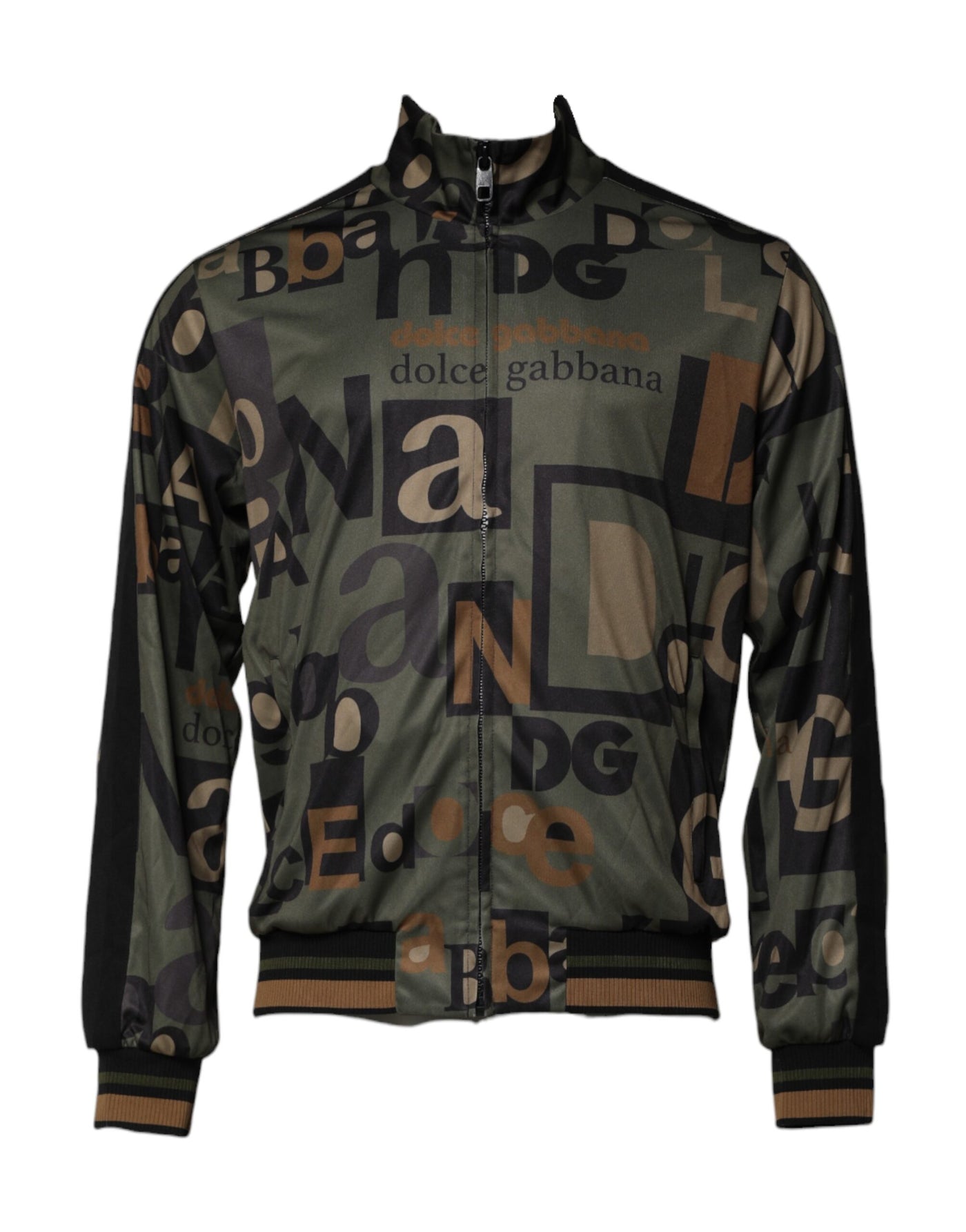 Dolce & Gabbana Multicolor Logo Full Zip Men Bomber Sweater