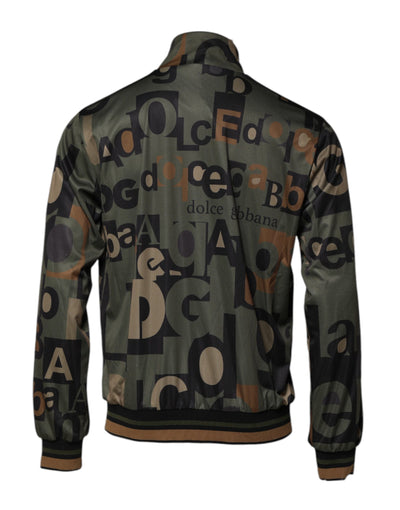 Dolce & Gabbana Multicolor Logo Full Zip Men Bomber Sweater