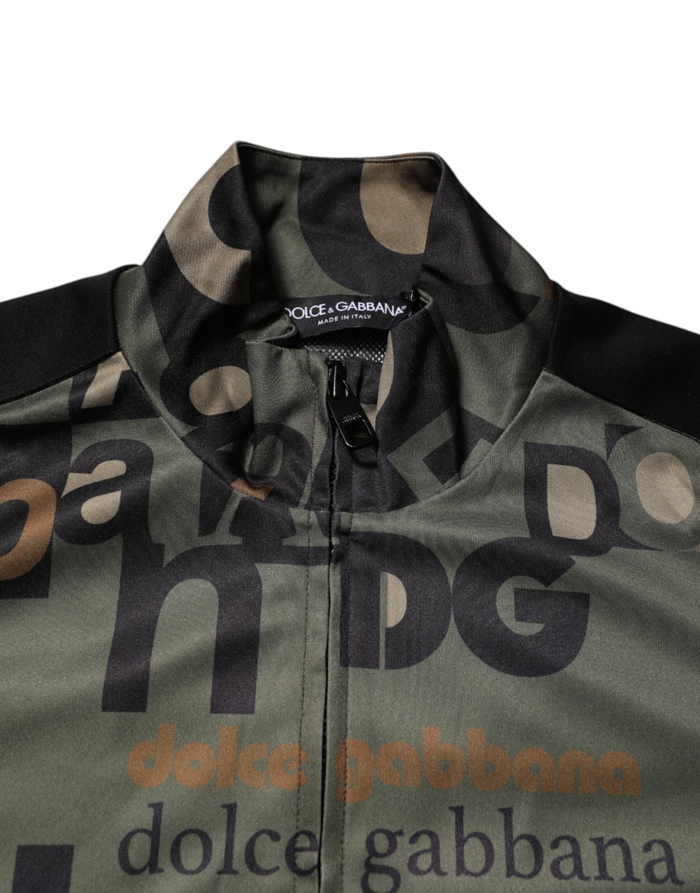 Dolce & Gabbana Multicolor Logo Full Zip Men Bomber Sweater