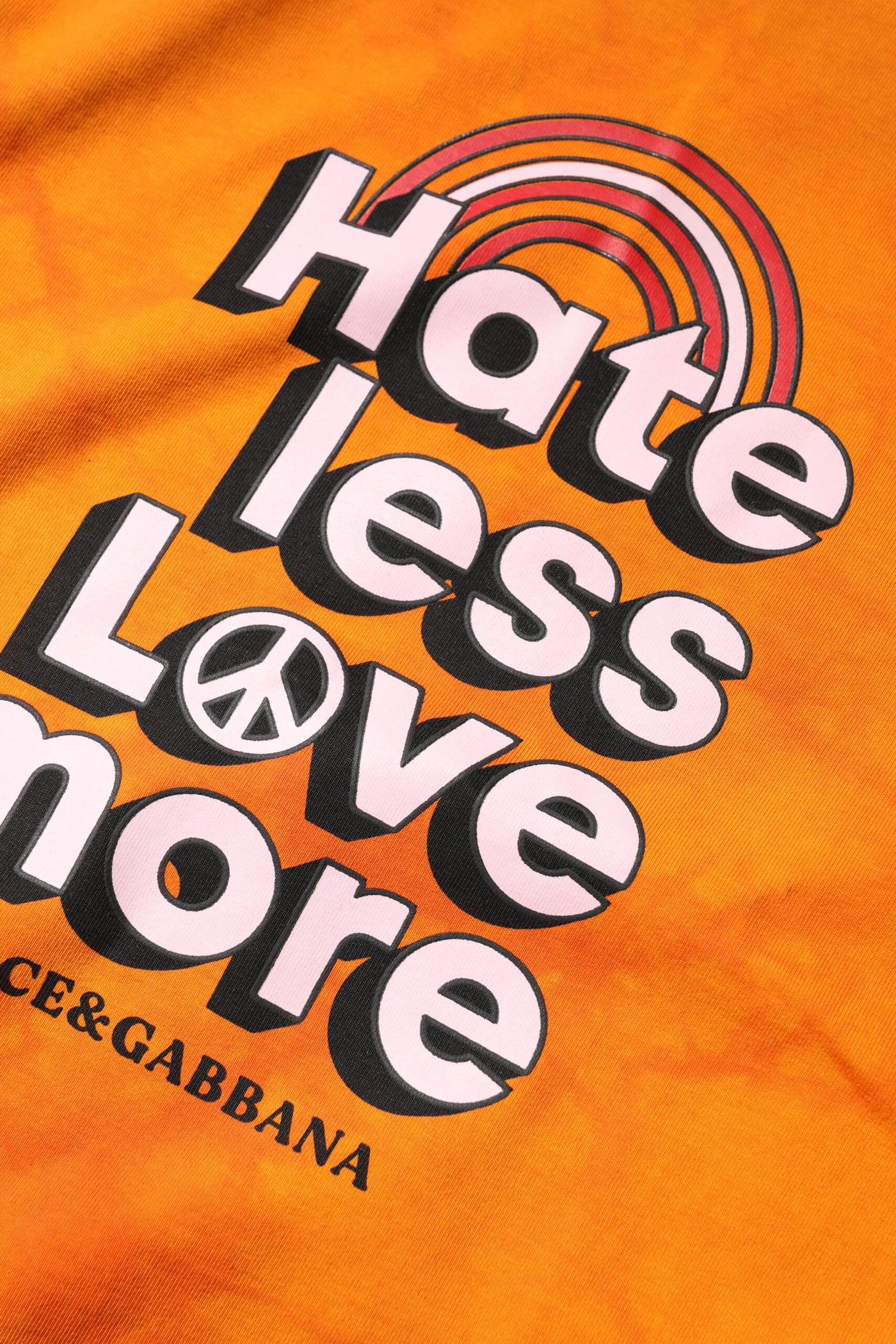 Dolce & Gabbana Orange Purple Printed Round Neck T-shirt