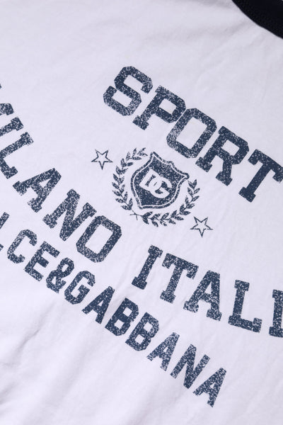 Dolce & Gabbana White DG Logo Print Short Sleeve T-shirt