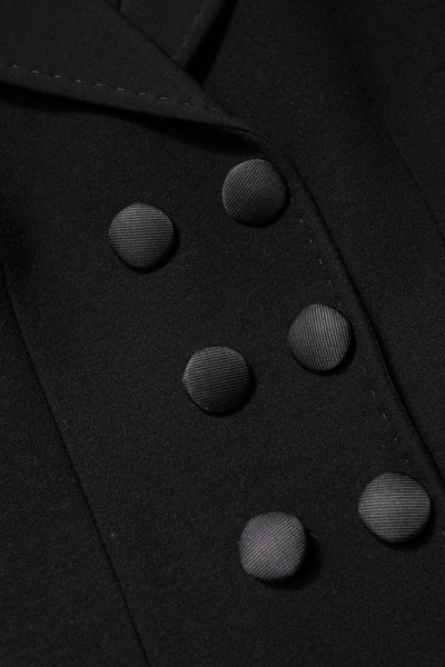 Dolce & Gabbana Black Wool Double Breasted Coat Jacket