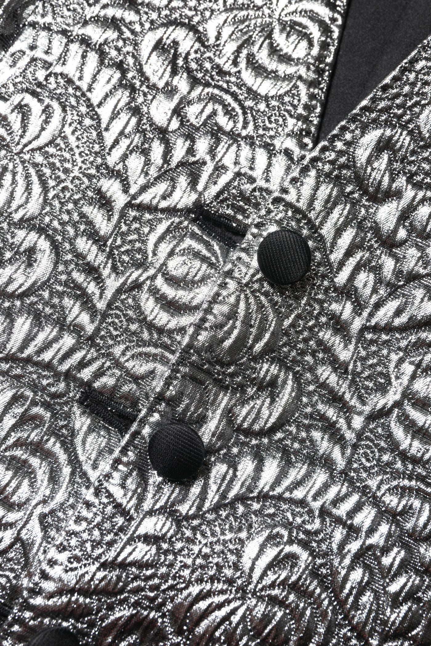 Dolce & Gabbana Silver Floral Jacquard Sleeveless Vest Top