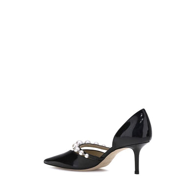 Jimmy Choo Black Calf Leather Bos Taurus High Heel Pumps