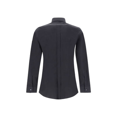 Dolce & Gabbana Black Elastane Dress Shirt