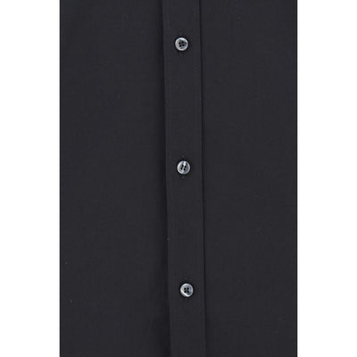 Dolce & Gabbana Black Elastane Dress Shirt