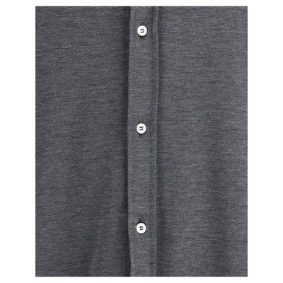 Brunello Cucinelli Gray Silk Shirt