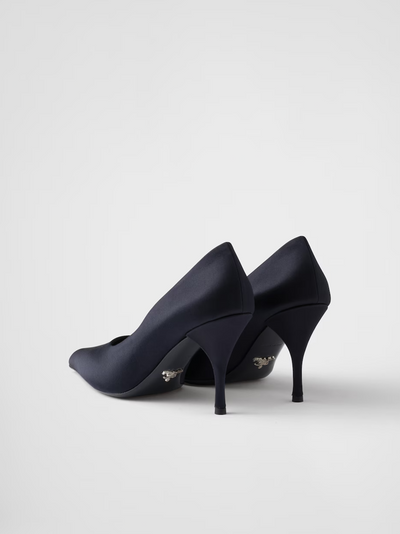 Prada Blue Satin Pumps