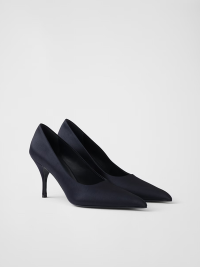 Prada Blue Satin Pumps