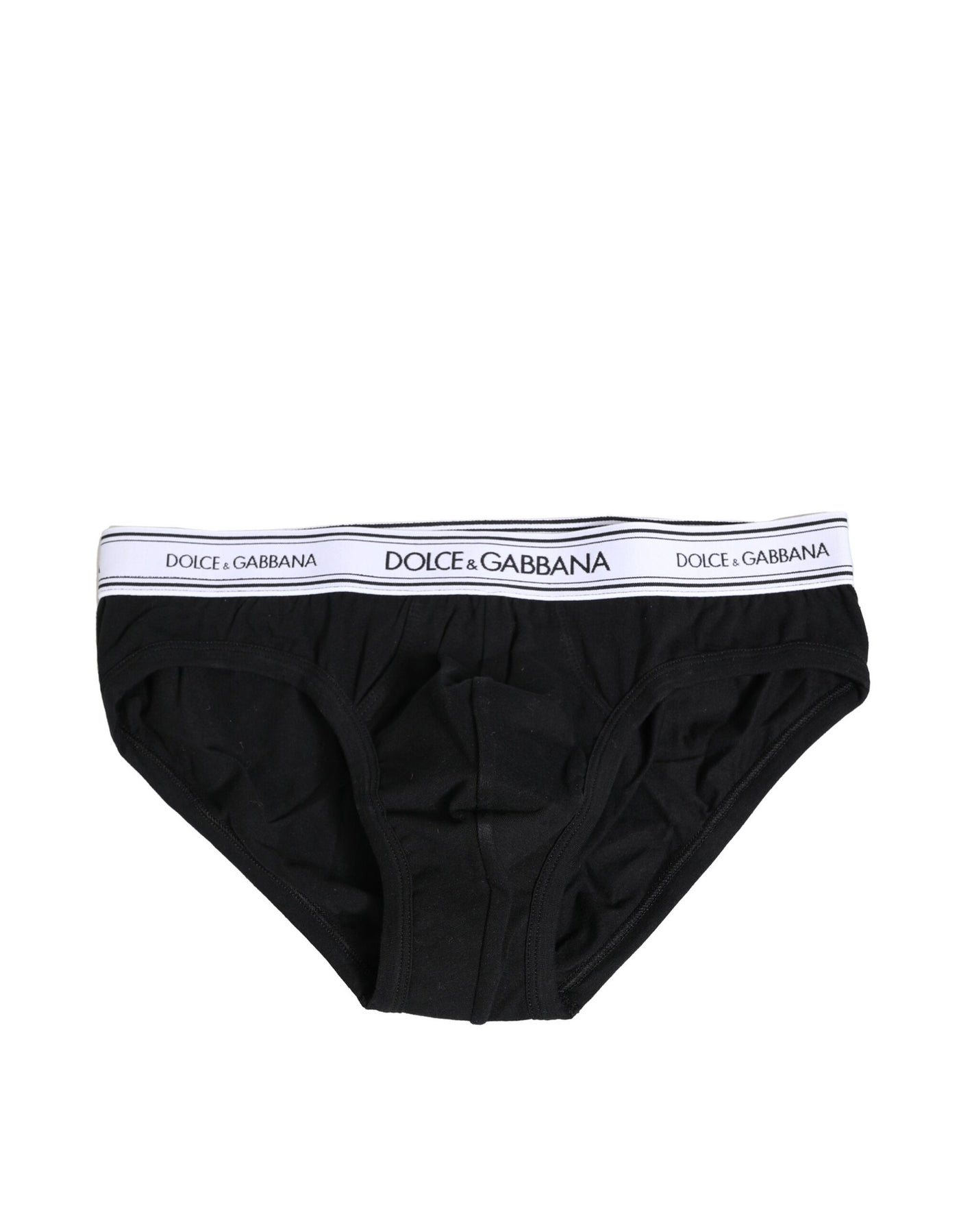 Dolce & Gabbana Black Cotton Stretch Regular Brief Underwear