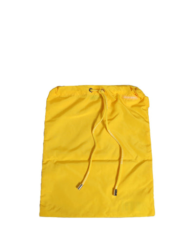 Dolce & Gabbana Yellow Waistband Logo Beachwear Brief Swimwear