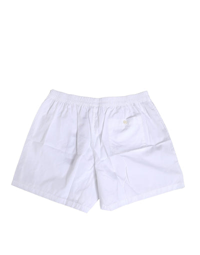 Dolce & Gabbana White Cotton Regular Boxer Shorts Underwear
