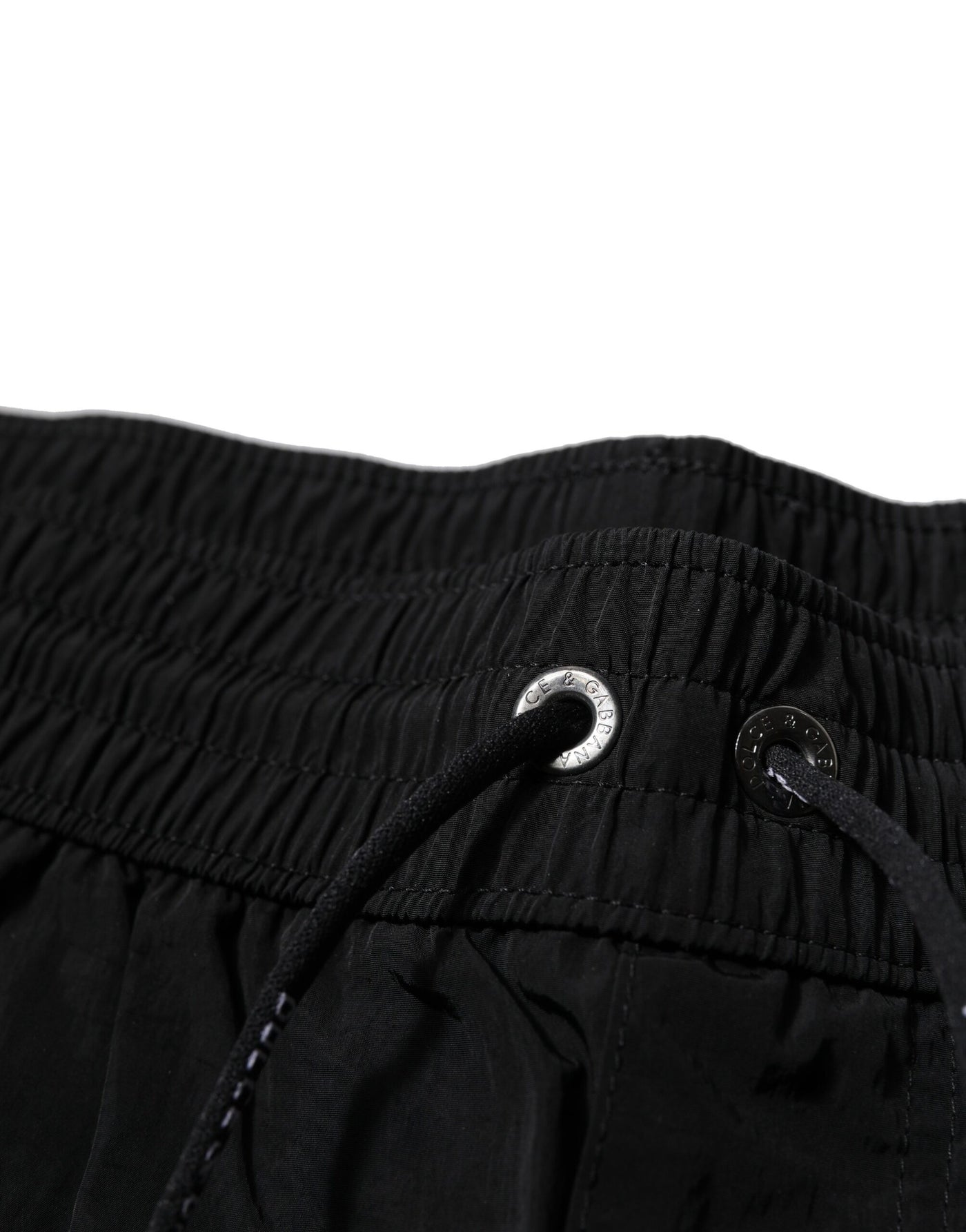 Dolce & Gabbana Black Polyester Beachwear Men Shorts Swimwear