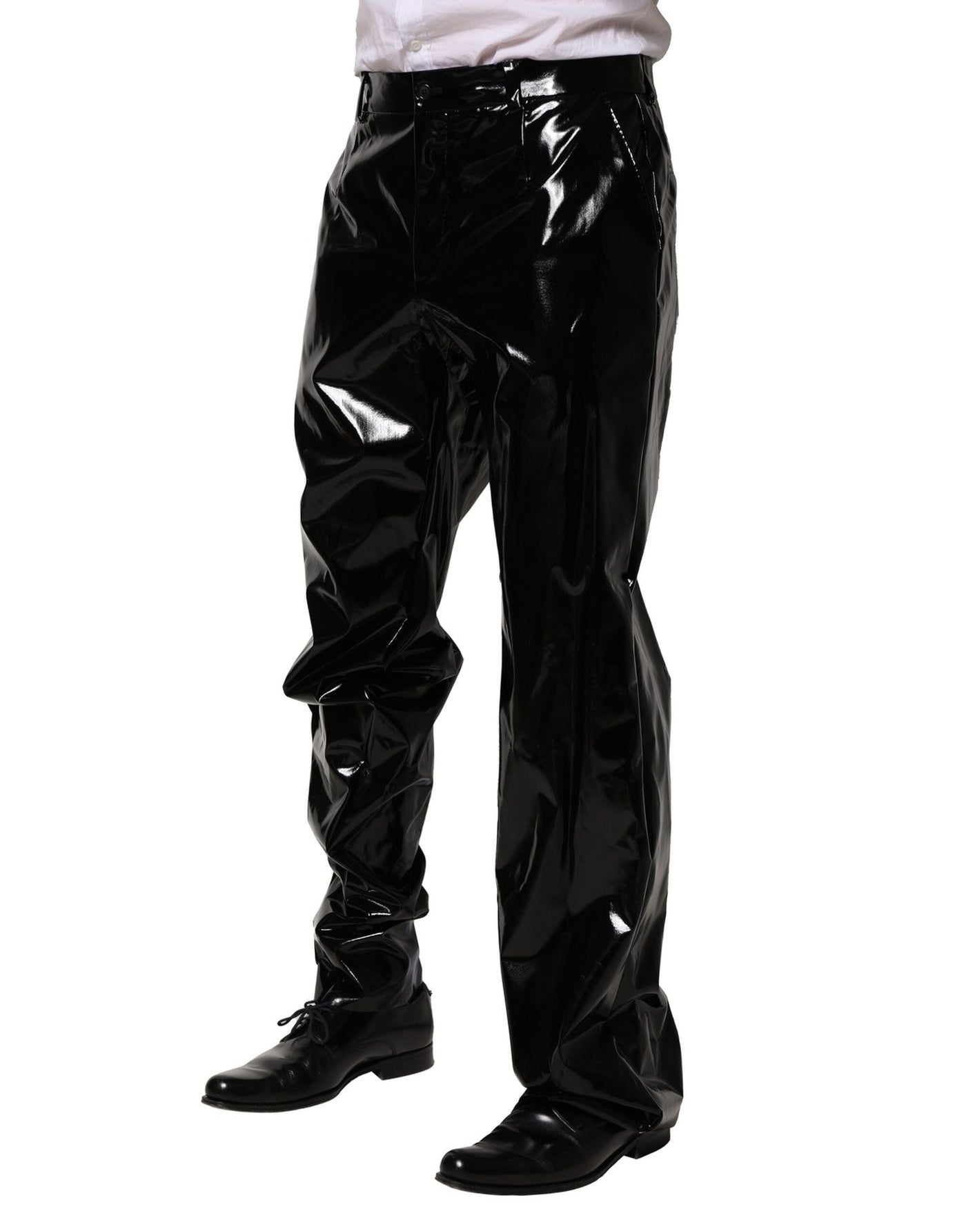Dolce & Gabbana Black Nylon Straight Men Pants