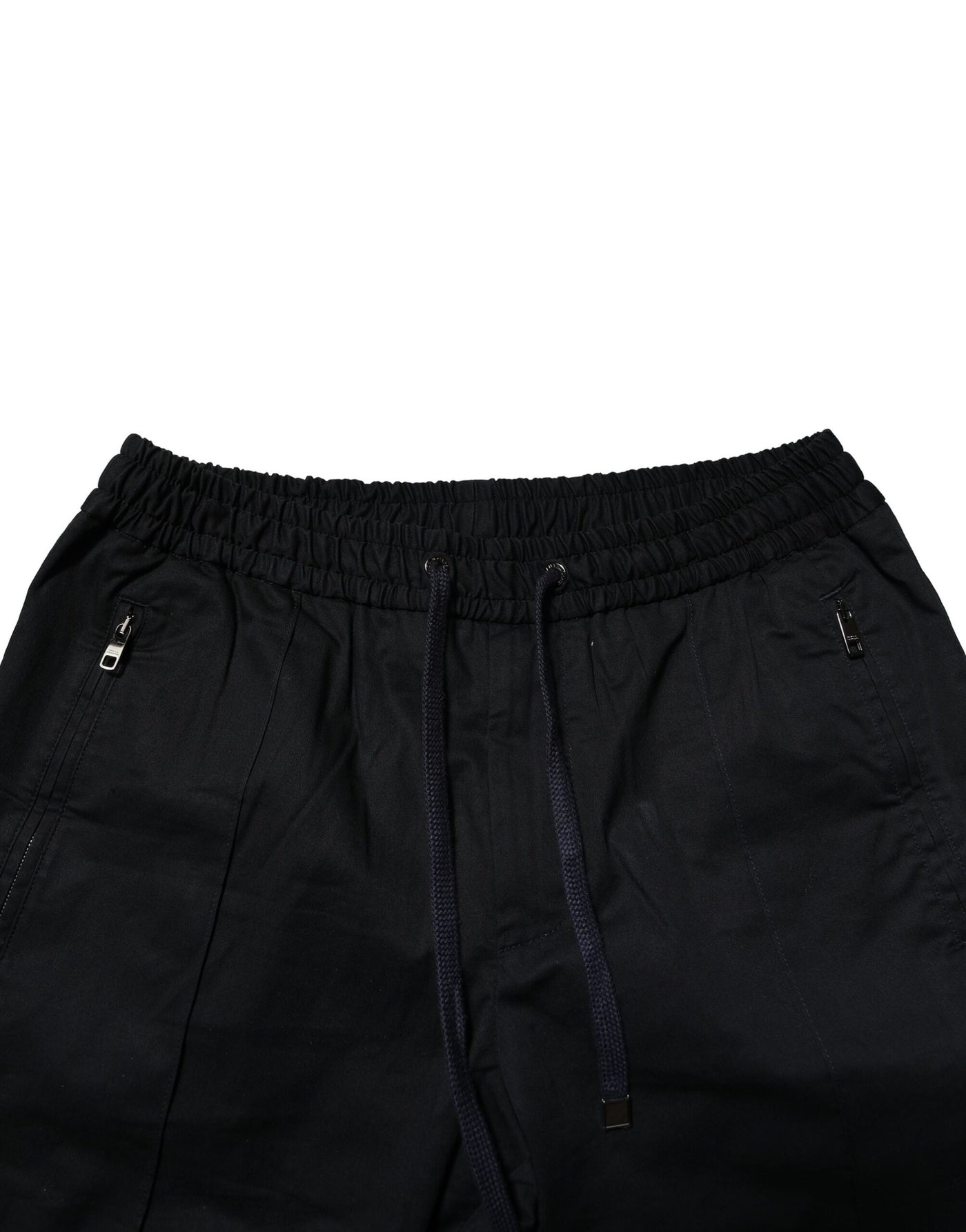Dolce & Gabbana Black Cotton Mid Waist Jogger Pants