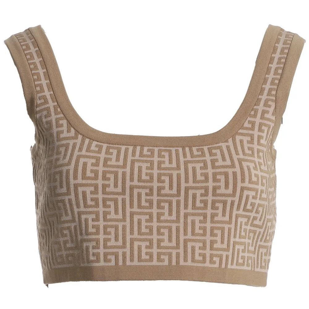 Balmain Beige Wool Women Top