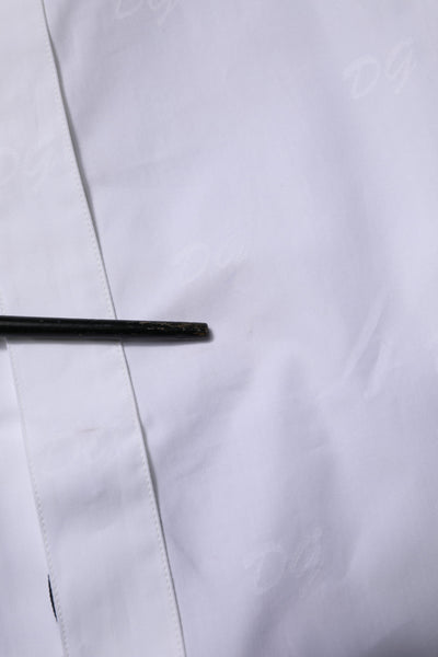 Dolce & Gabbana White GOLD Long Sleeves Dress Formal Shirt