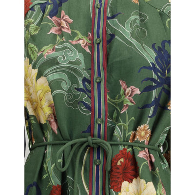 Alemais Green Linen Casual Dress