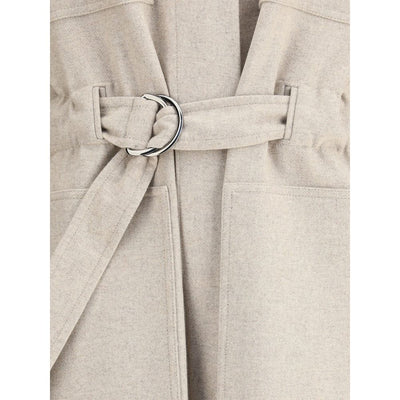 Brunello Cucinelli Beige Wool Coat