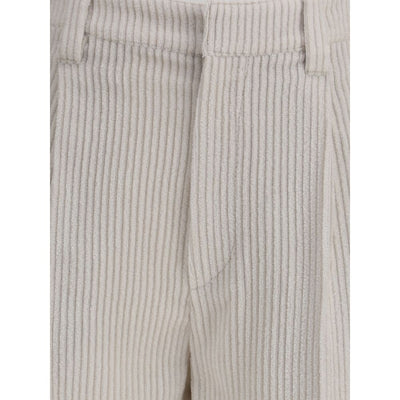 Brunello Cucinelli White Viscose Casual Pants