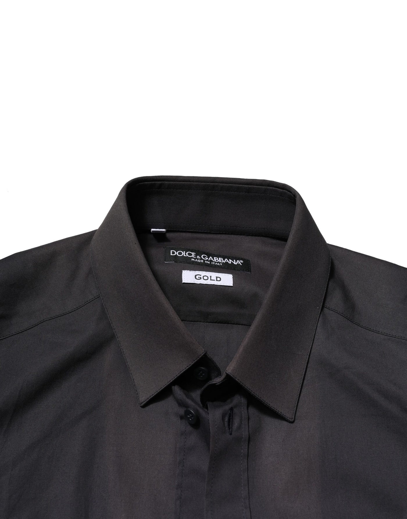 Dolce & Gabbana Blue Cotton GOLD Long Sleeves Formal Shirt