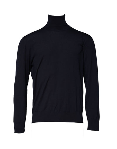 Dolce & Gabbana Blue Long Sleeve Turtleneck Pullover Sweater