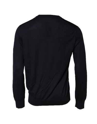 Dolce & Gabbana Black Long Sleeve CrewNeck Pullover Sweater