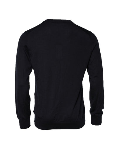 Dolce & Gabbana Black Cashmere Crew Neck Sweatshirt Sweater