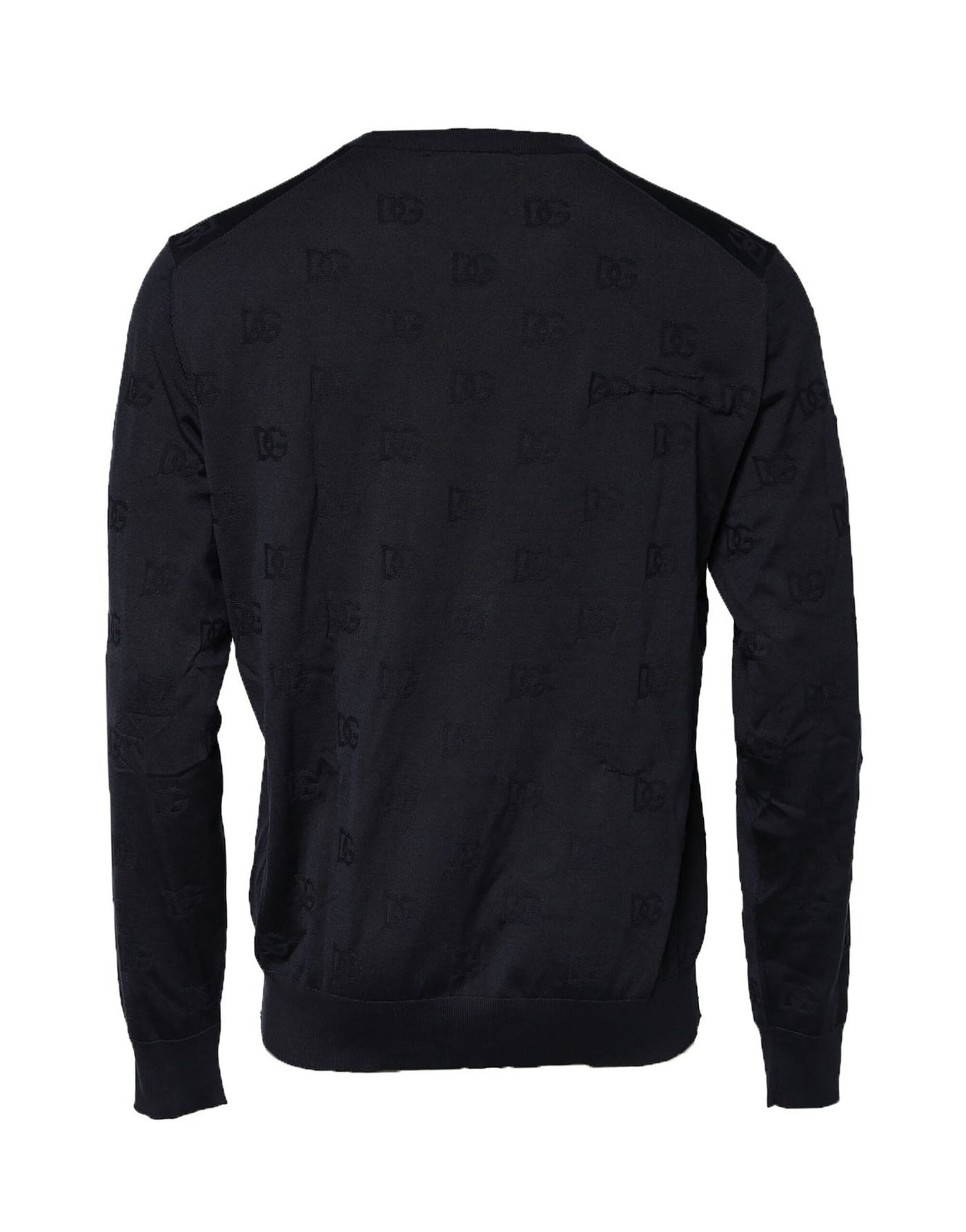 Dolce & Gabbana Black Silk Crew Neck Sweatshirt Sweater