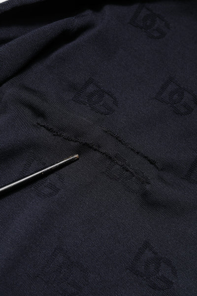 Dolce & Gabbana Black Silk Crew Neck Sweatshirt Sweater