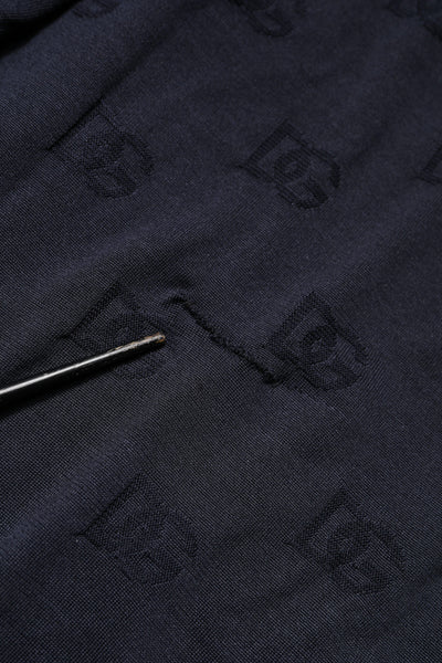 Dolce & Gabbana Black Silk Crew Neck Sweatshirt Sweater