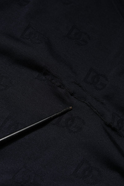 Dolce & Gabbana Black Silk Crew Neck Sweatshirt Sweater