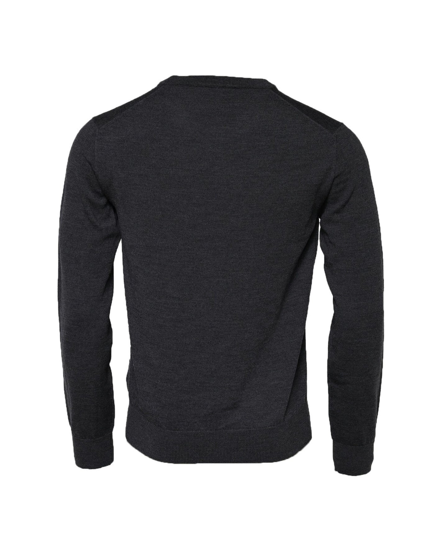 Dolce & Gabbana Dark Gray Wool Crew Neck Sweatshirt Sweater