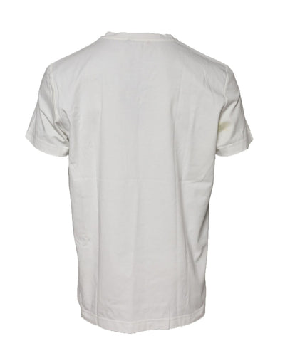 Dolce & Gabbana White Bandana Crew Neck Short Sleeves T-shirt