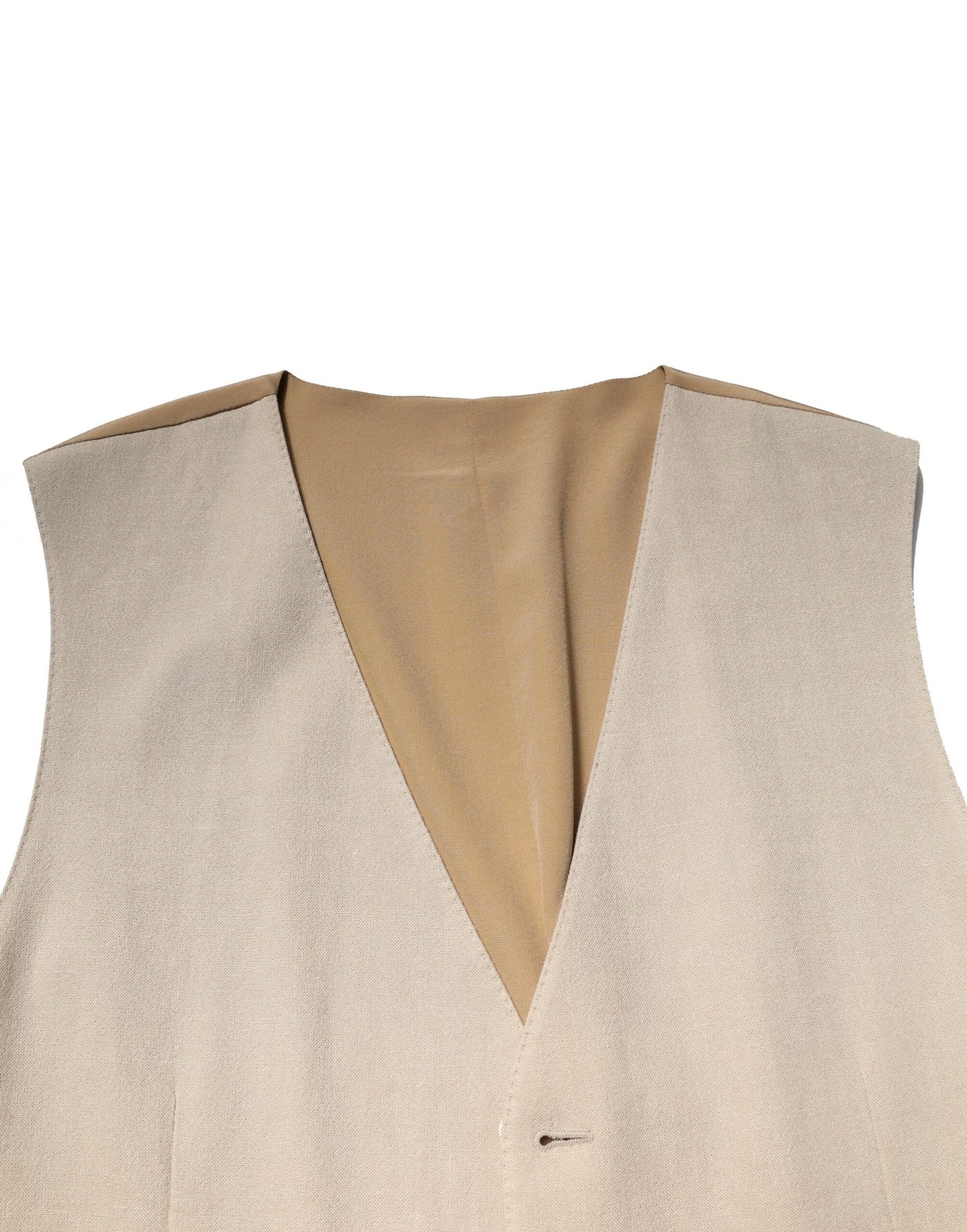 Dolce & Gabbana Beige Linen Dress Formal Men Waistcoat Vest