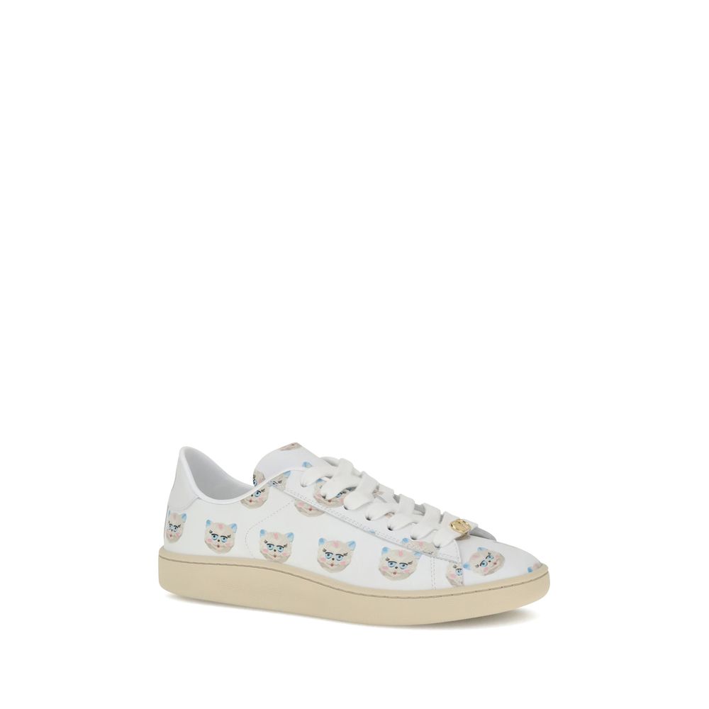 Valentino Garavani White Calf Leather Bos Taurus Low Top Sneakers