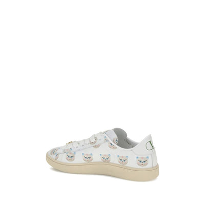 Valentino Garavani White Calf Leather Bos Taurus Low Top Sneakers