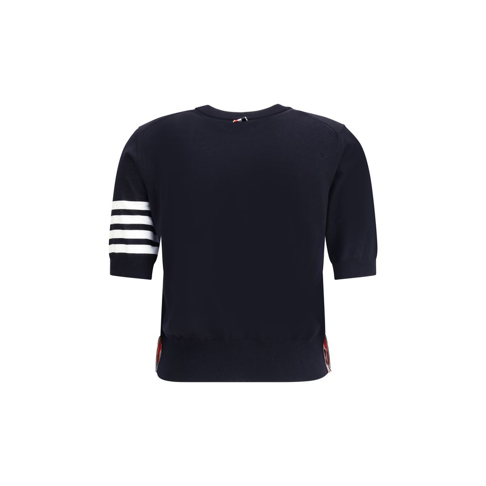 Thom Browne Black Fleece Wool T-Shirt