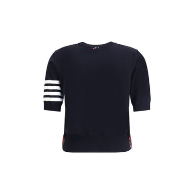 Thom Browne Black Fleece Wool T-Shirt