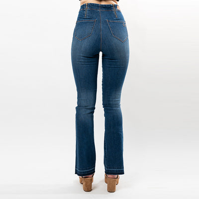 Undone Hem Bootcut Fashion Style