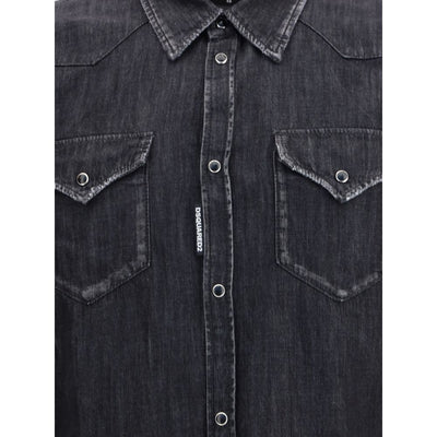Dsquared² Black Denim Shirt