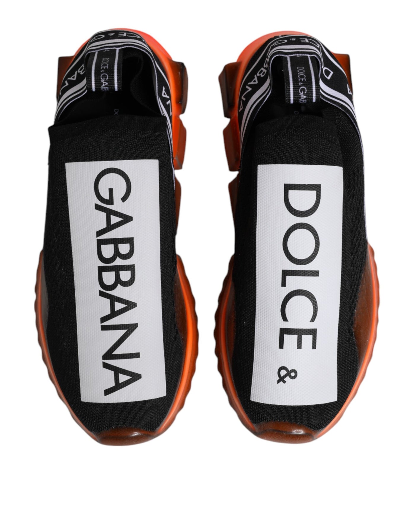 Dolce & Gabbana Black White Slip On Sorrento Sneakers Shoes