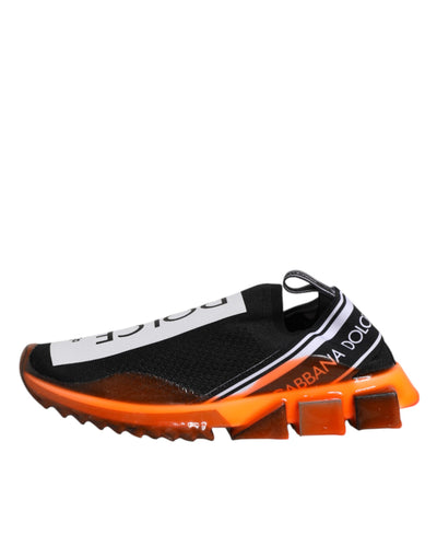 Dolce & Gabbana Black White Slip On Sorrento Sneakers Shoes