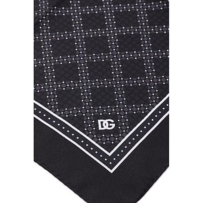 Dolce & Gabbana Black Silk Pocket Square
