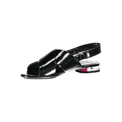 Calvin Klein Black Leather Women Sandal