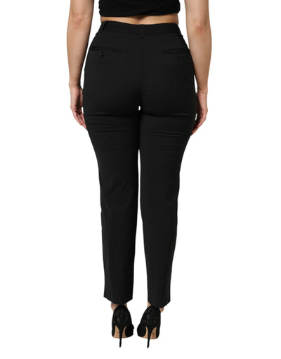 Dolce & Gabbana Black High Waisted Tapered STAFF Pants