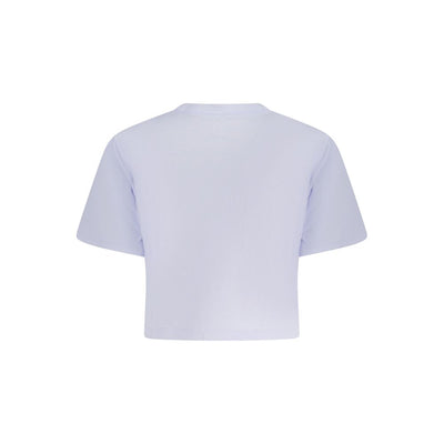 Converse Purple Cotton Women T-Shirt