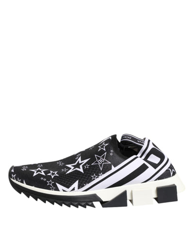 Dolce & Gabbana Black White Sorrento Low Top Sneakers Shoes