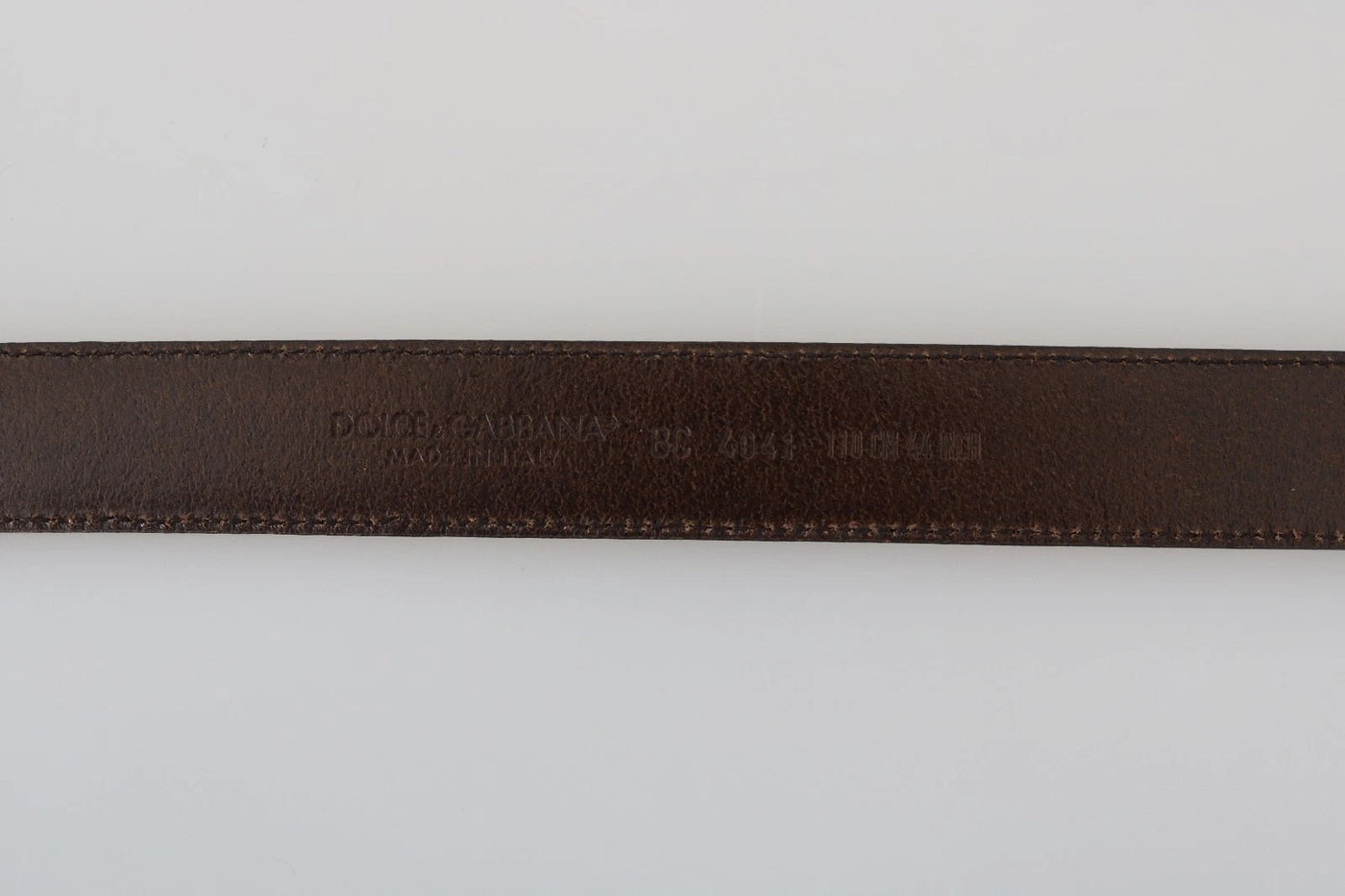 Dolce & Gabbana Blue Perforated Leather Gray Buckle Belt